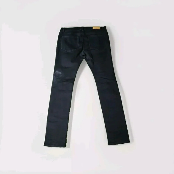 Mnml Womens Jeans 36 X 32 Black Distressed Stretch - Picture 2 of 9